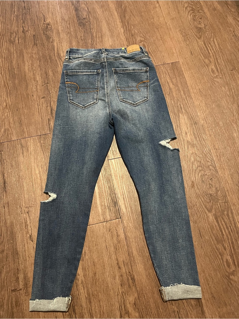 American Eagle Outfitters Distressed Blue Women's Jeggings - Picture 2 of 5